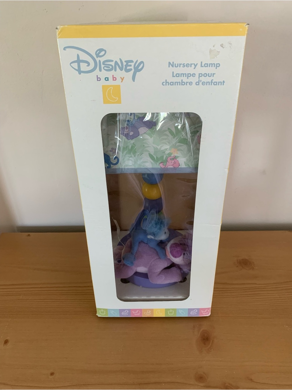 Disney Baby Vintage Nursery Lamp - Jungle Book Pastel Blue and Purple and Green